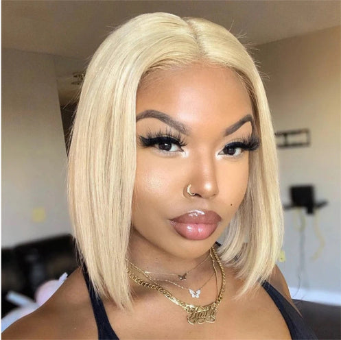 Blonde Bob Wig Short Straight Human Hair - By Hive