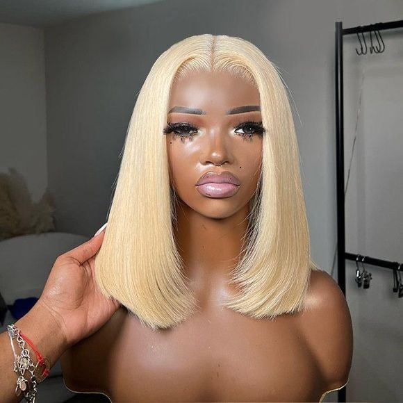 Blonde Bob Wig Short Straight Human Hair - By Hive