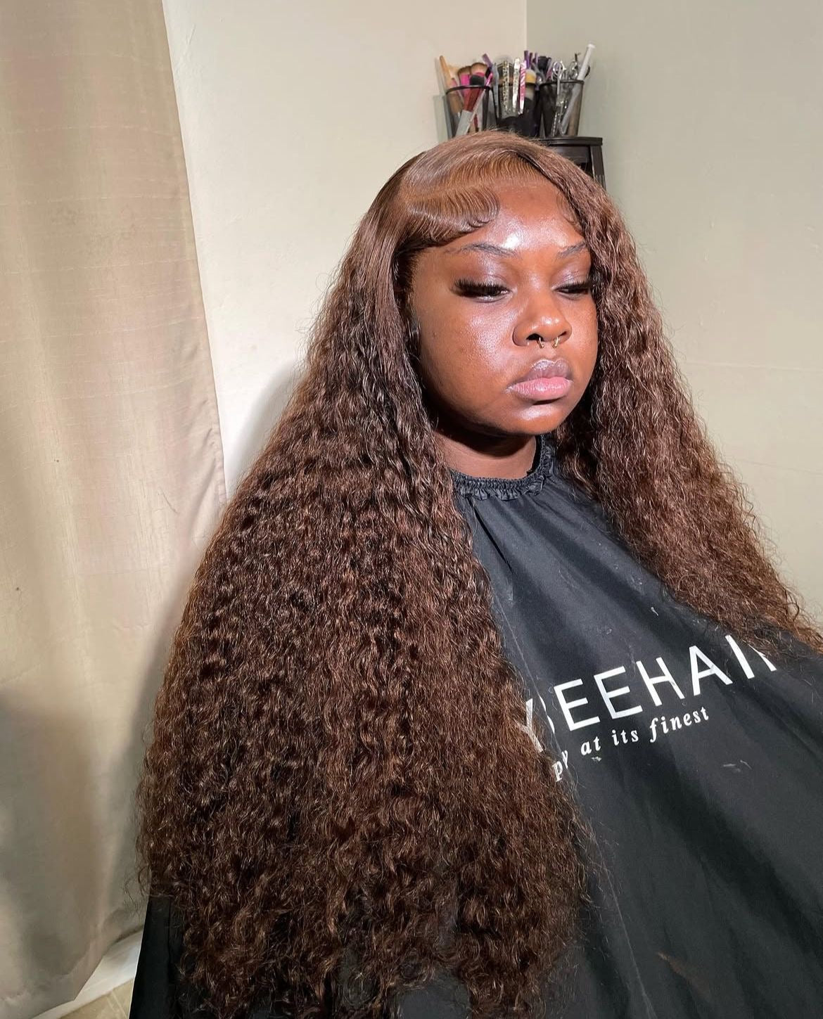 Chocolate Brown Human Hair Wig - By Hive